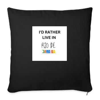 I'D RATHER LIVE IN RIO DE JANEIRO - Sofakissenbezug 45 x 45 cm - Schwarz - Vorne