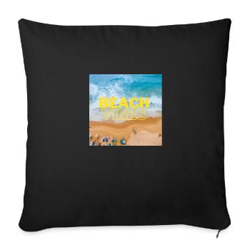 Beach - Sofakissenbezug 45 x 45 cm - Schwarz - Vorne