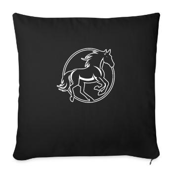 Horse Horse Head Pony - Sofa pillowcase 17,3'' x 17,3'' (45 x 45 cm) - black - Front