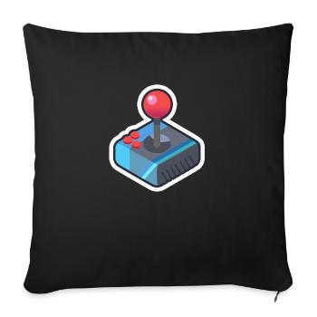 Retro Video Game Controller - Sofa pillowcase 17,3'' x 17,3'' (45 x 45 cm) - black - Front