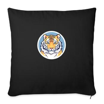 Majestic Tiger - Sofa pillowcase 17,3'' x 17,3'' (45 x 45 cm) - black - Front
