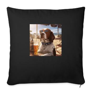 Ready for summer - Sofa pillowcase 17,3'' x 17,3'' (45 x 45 cm) - black - Front