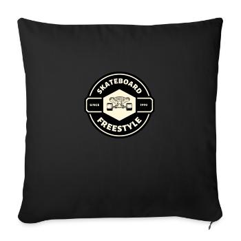 SKATEBOARD FREESTYLE X PLANCHE FACE - Housse de coussin décorative 45 x 45 cm - noir - Devant