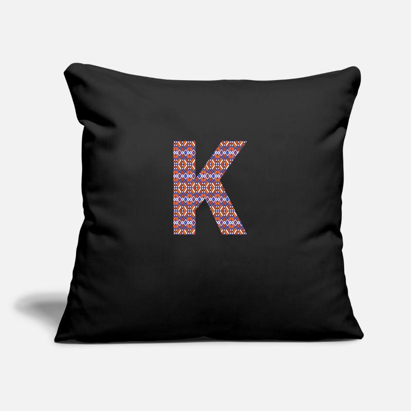 Monogram Letter K- geometric pattern Sofa pillowcase 17,3'' x 17,3'' (45 x 45 cm)