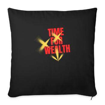 L’heure de la richesse - Housse de coussin décorative 45 x 45 cm - noir - Devant