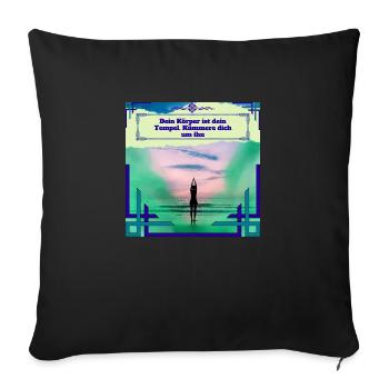 Relax Entspannung - Sofakissenbezug 45 x 45 cm - Schwarz - Vorne