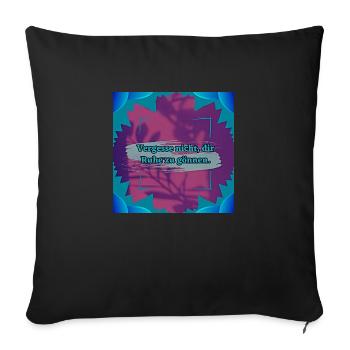 Ruhe Zitat - Sofakissenbezug 45 x 45 cm - Schwarz - Vorne