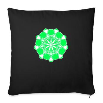 Pattern - Sofa pillowcase 17,3'' x 17,3'' (45 x 45 cm) - black - Front