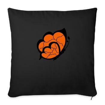 Pattern - Sofa pillowcase 17,3'' x 17,3'' (45 x 45 cm) - black - Front
