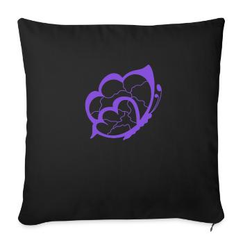 Pattern - Sofa pillowcase 17,3'' x 17,3'' (45 x 45 cm) - black - Front