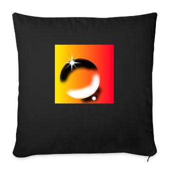 Pattern - Sofa pillowcase 17,3'' x 17,3'' (45 x 45 cm) - black - Front