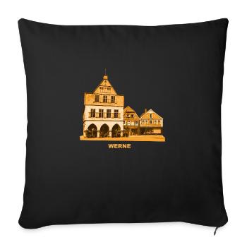 Werne Rathaus Lippe Münsterland North Rhine-Westphalia - Sofa pillowcase 17,3'' x 17,3'' (45 x 45 cm) - black - Front