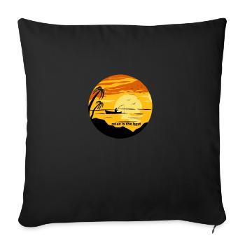 Beste Entspannung - Sofakissenbezug 45 x 45 cm - Schwarz - Vorne