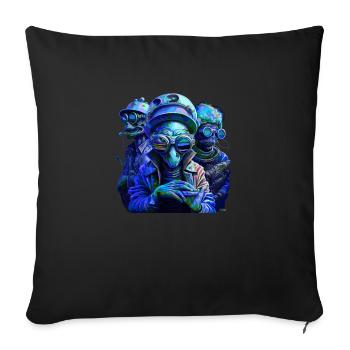 Mafia martienne - Housse de coussin décorative 45 x 45 cm - noir - Devant