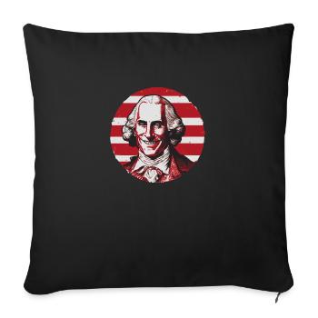 Patriotic Pride U.S. George Washington Men Woman - Sofa pillowcase 17,3'' x 17,3'' (45 x 45 cm) - black - Front