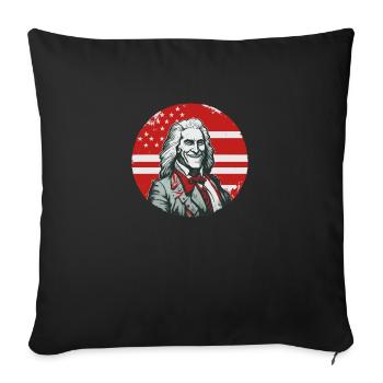 Patriotic Pride U.S. George Washington Men Woman - Sofa pillowcase 17,3'' x 17,3'' (45 x 45 cm) - black - Front