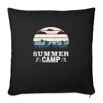 Colonie de vacances - Housse de coussin décorative 45 x 45 cm - noir - Devant