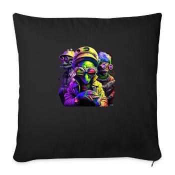 Mafia martienne - Housse de coussin décorative 45 x 45 cm - noir - Devant