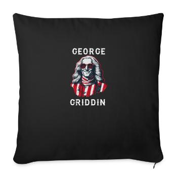 George Washington Griddy George | GEORGE GRIDDIN - Sofa pillowcase 17,3'' x 17,3'' (45 x 45 cm) - black - Front