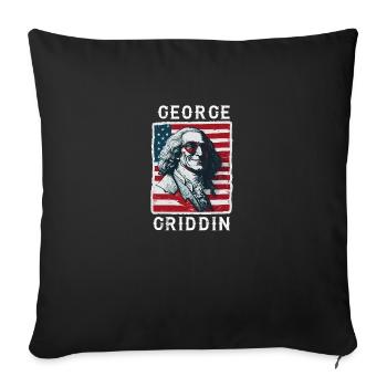 George Washington Griddy George | GEORGE GRIDDIN - Sofa pillowcase 17,3'' x 17,3'' (45 x 45 cm) - black - Front