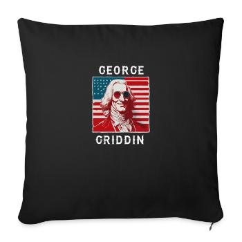 George Washington Griddy George | GEORGE GRIDDIN - Sofa pillowcase 17,3'' x 17,3'' (45 x 45 cm) - black - Front