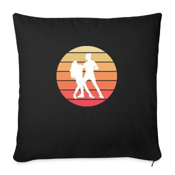 Dancing Dance Music - Sofa pillowcase 17,3'' x 17,3'' (45 x 45 cm) - black - Front