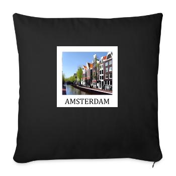 Amsterdam - Sofa pillowcase 17,3'' x 17,3'' (45 x 45 cm) - black - Front