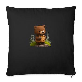 Petite Ourse - Housse de coussin décorative 45 x 45 cm - noir - Devant