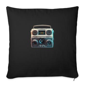 Soundblaster - Housse de coussin décorative 45 x 45 cm - noir - Devant