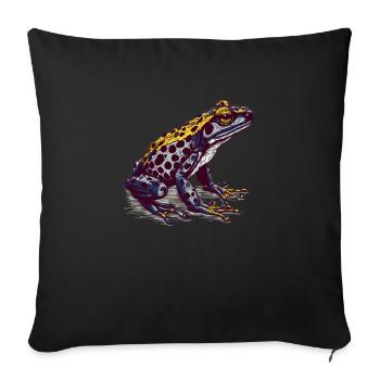 The poisonous poison dart frog lives in the tropics - Sofa pillowcase 17,3'' x 17,3'' (45 x 45 cm) - black - Front