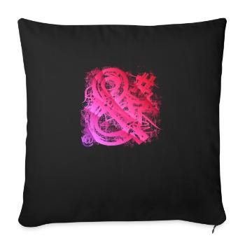 Graffiti style Splash hip hop colors painter color - Sofa pillowcase 17,3'' x 17,3'' (45 x 45 cm) - black - Front