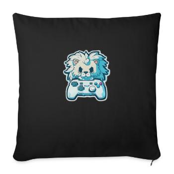 Videospiel Eis Löwe - Sofakissenbezug 45 x 45 cm - Schwarz - Vorne