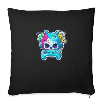 Skullhead Controller - Sofakissenbezug 45 x 45 cm - Schwarz - Vorne