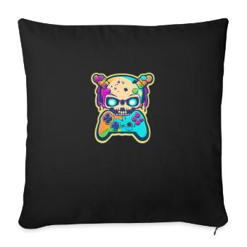 Skullhead Controller - Sofakissenbezug 45 x 45 cm - Schwarz - Vorne