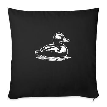Duck Birds Ducks - Sofa pillowcase 17,3'' x 17,3'' (45 x 45 cm) - black - Front