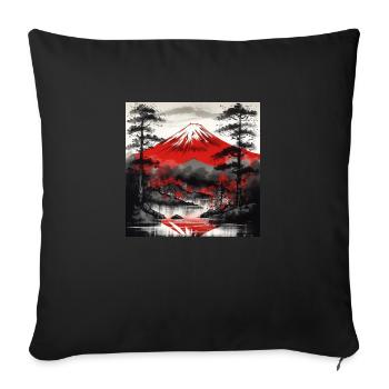 Der Mount Fuji und seine Magie - Sofakissenbezug 45 x 45 cm - Schwarz - Vorne