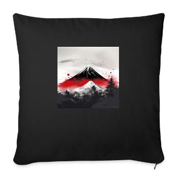 Magical Mount Fuji - Sofa pillowcase 17,3'' x 17,3'' (45 x 45 cm) - black - Front