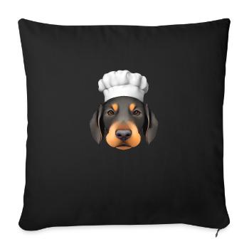 Doberman dresseur chien Doberman chiot Doberman - Housse de coussin décorative 45 x 45 cm - noir - Devant