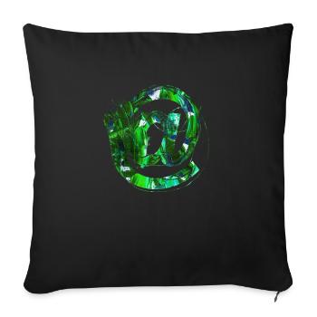 Internet email www drôle de mème grunge tech leters - Housse de coussin décorative 45 x 45 cm - noir - Devant