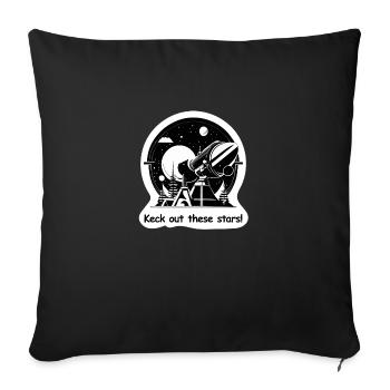Keck out These Stars! - Sofa pillowcase 17,3'' x 17,3'' (45 x 45 cm) - black - Front