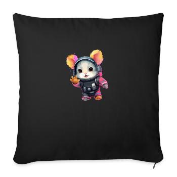 StarChilla | Chinchilla for Boys Girls Women - Sofa pillowcase 17,3'' x 17,3'' (45 x 45 cm) - black - Front