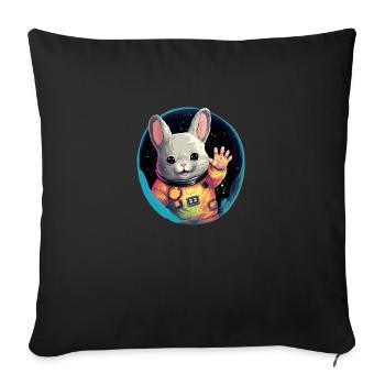 StarChilla | Chinchilla for Boys Girls Women - Sofa pillowcase 17,3'' x 17,3'' (45 x 45 cm) - black - Front