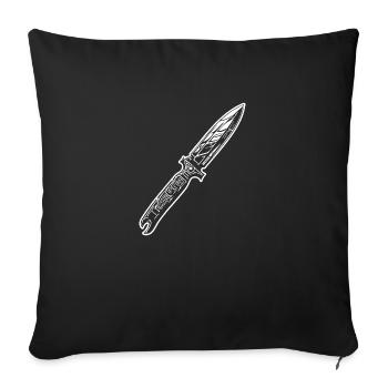 Knife Cutler Knife Lover - Sofa pillowcase 17,3'' x 17,3'' (45 x 45 cm) - black - Front