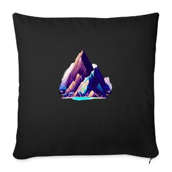 Hiking Mountains Hiking Mountain Hiking Mountain Hikers - Sofa pillowcase 17,3'' x 17,3'' (45 x 45 cm) - black - Front