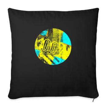 Suède Suède drapeau national norden skandinavia - Housse de coussin décorative 45 x 45 cm - noir - Devant