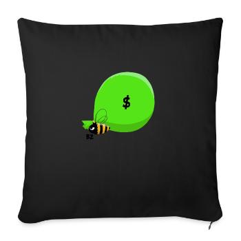 Bee & Hold-Up - Sofa pillowcase 17,3'' x 17,3'' (45 x 45 cm) - black - Front