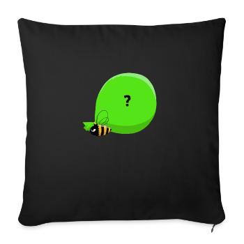Bee & big mysterious bag - Sofa pillowcase 17,3'' x 17,3'' (45 x 45 cm) - black - Front