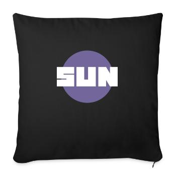 SUN (Midnight Design) - Sofa pillowcase 17,3'' x 17,3'' (45 x 45 cm) - black - Front
