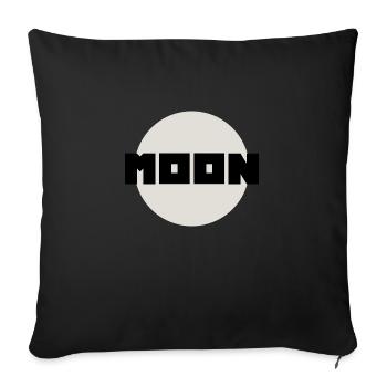 MOON (Original) - Sofa pillowcase 17,3'' x 17,3'' (45 x 45 cm) - black - Front