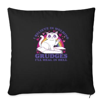 I believe in guilt that I feel in hell - Sofa pillowcase 17,3'' x 17,3'' (45 x 45 cm) - black - Front